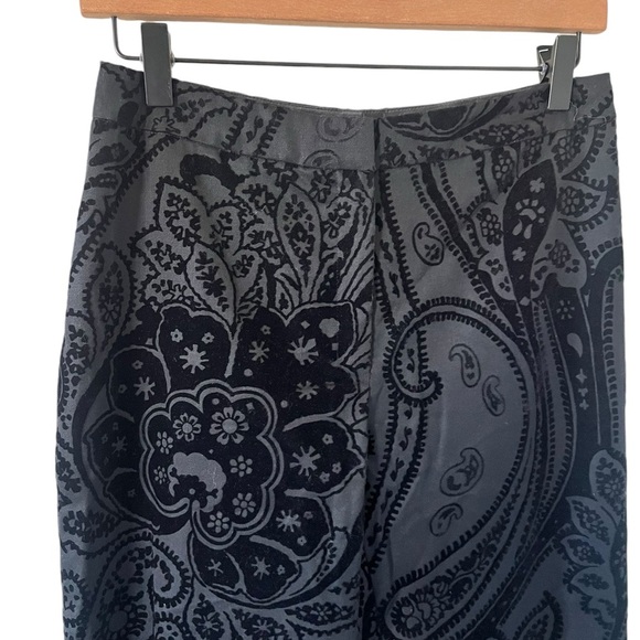 Lafayette 148 Black Wool Jacquard Pants - Picture 2 of 7